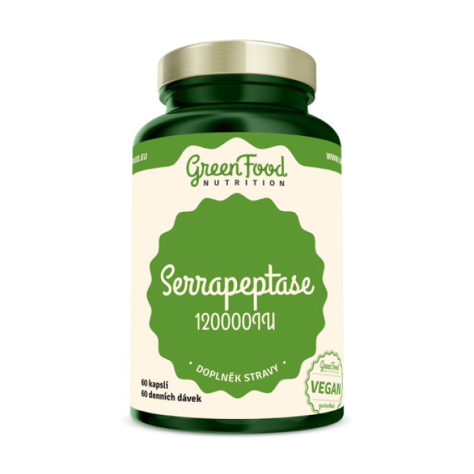 GreenFood Serrapeptase 120000IU 60 kapslí