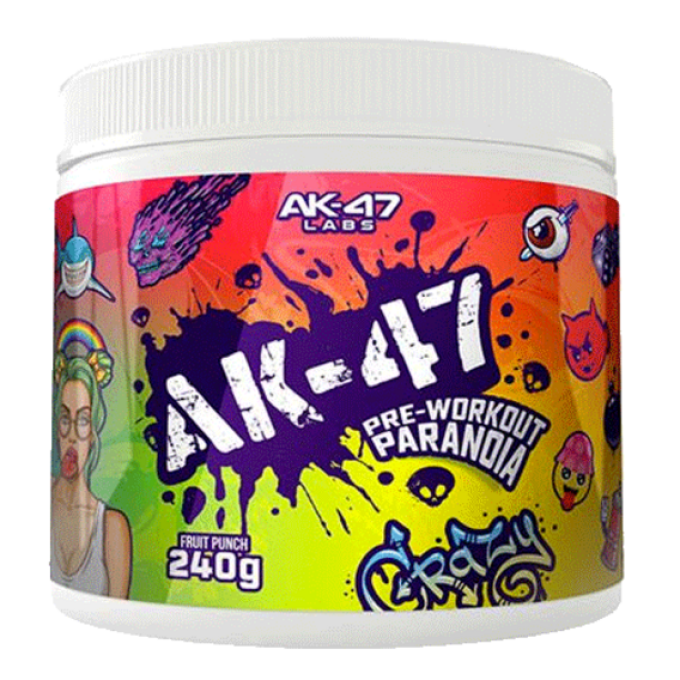 AK-47 Labs Pre-Workout Paranoia 240 g modrá malina