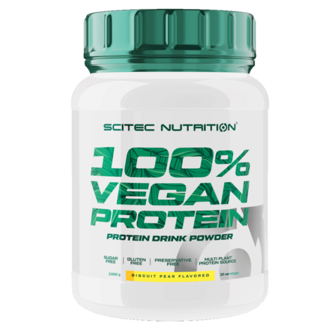 Scitec 100% Vegan Protein 1000 g sušenka, hruška