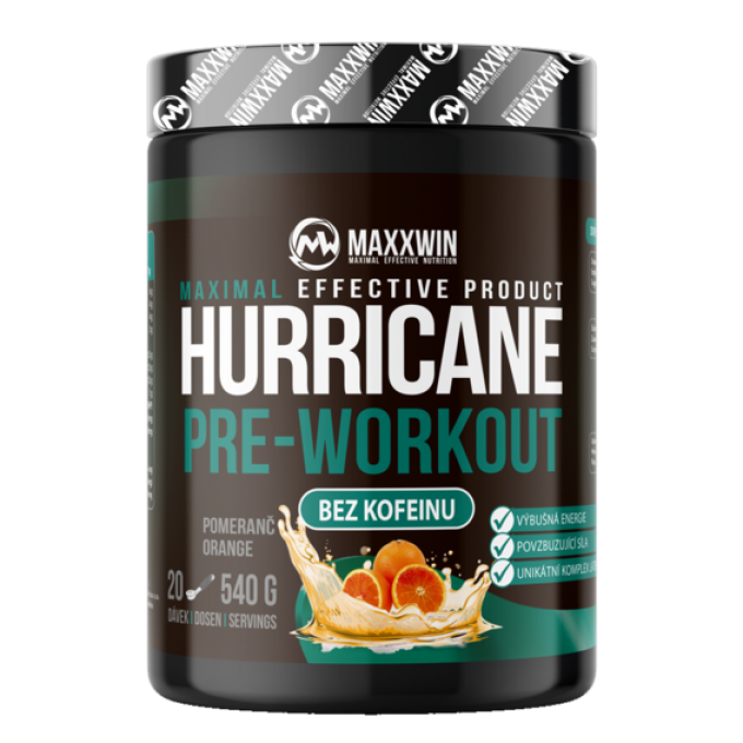 MAXXWIN Hurricane Pre-Workout No Caffeine 540 g pomeranč