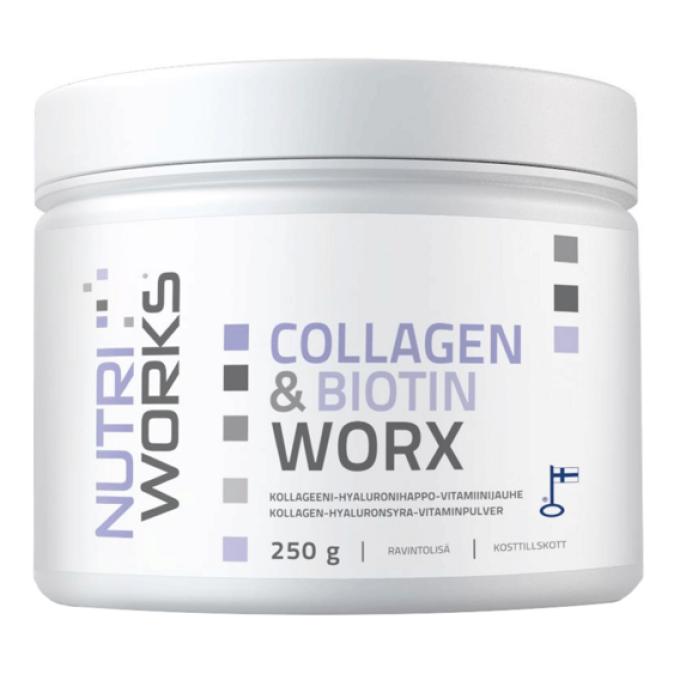 NutriWorks Collagen & Biotin Worx 250 g