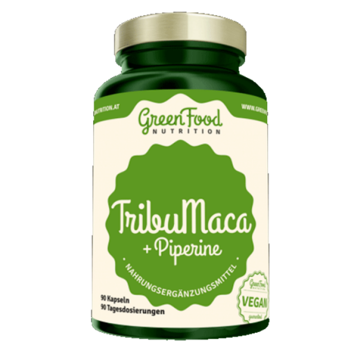 GreenFood TribuMaca + Piperine 90 kapslí