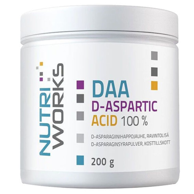 NutriWorks DAA D-Aspartic Acid 200 g bez příchutě