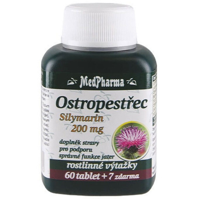 MedPharma Ostropestřec, silymarin 67 tablet