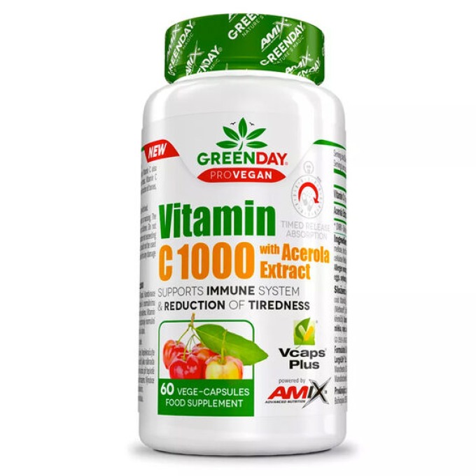 Amix ProVEGAN Vitamin C 1000 s extraktem z aceroly 60 kapslí