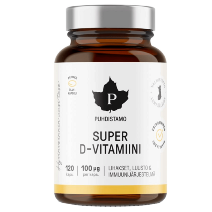 Puhdistamo Super Vitamin D 4000iu 120 kapslí