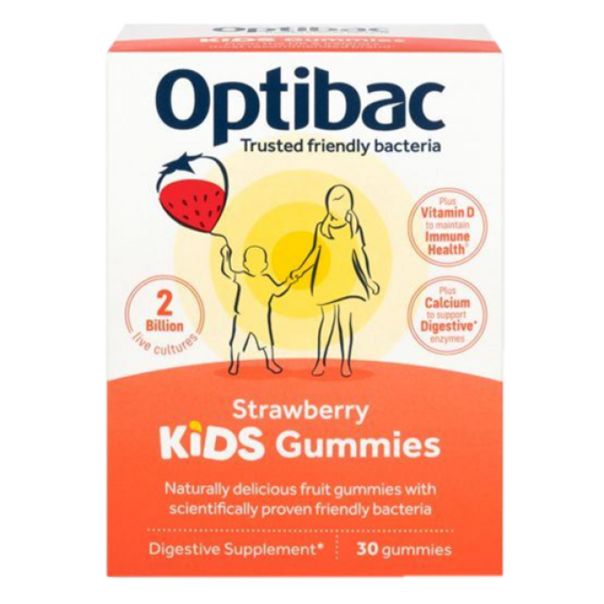 Optibac KIDS Gummies 75 g jahoda, jablko