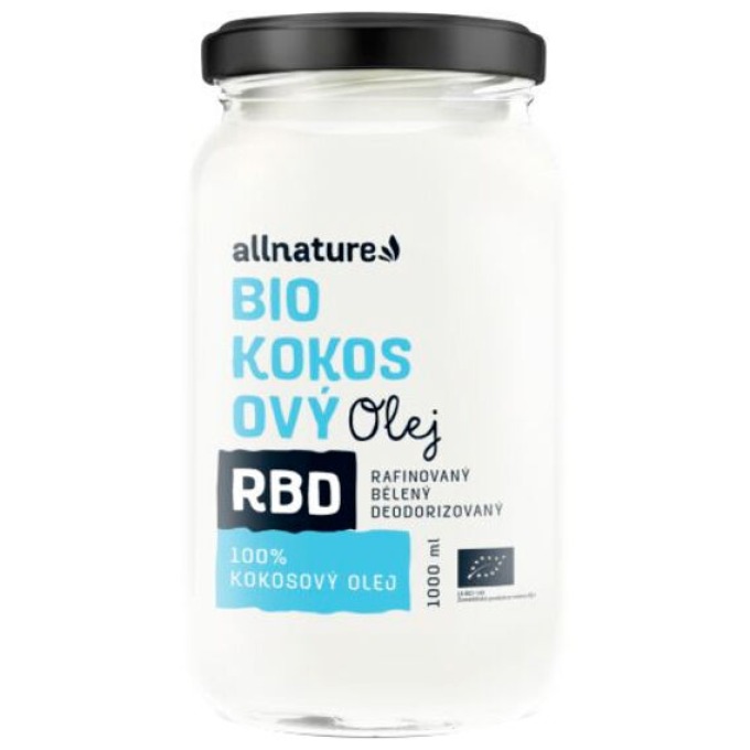 Allnature RBD Kokosový olej BIO bez vůně 1000ml