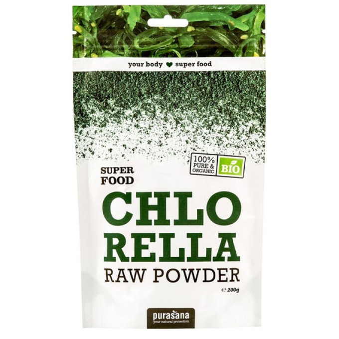 Purasana Chlorella Powder BIO 200 g bez příchutě