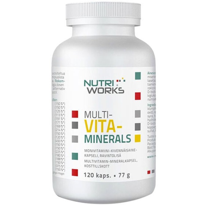 NutriWorks Multivitaminerals 120 kapslí