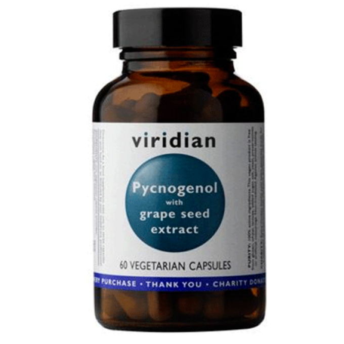 Viridian Pycnogenol with Grape Seed Extract 60 kapslí