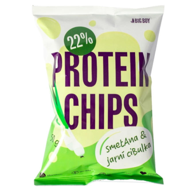 Big Boy Proteinové chipsy 50 g jarní cibulka