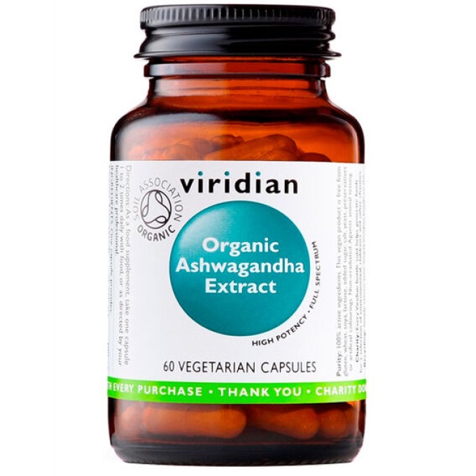 Viridian Organic Ashwagandha extract 60 kapslí