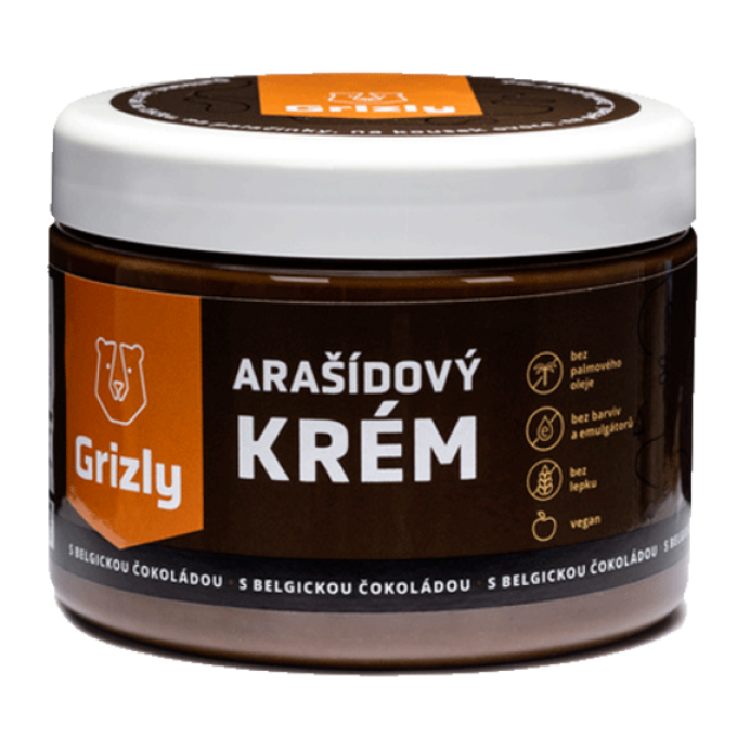 Grizly Arašídový krém s čokoládou 500 g belgická čokoláda