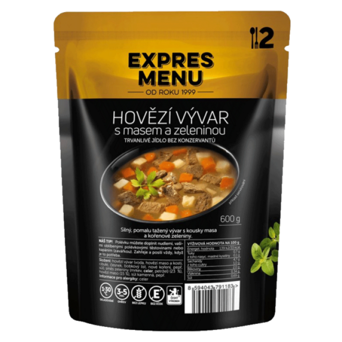 Expres menu Hovězí vývar se zeleninou 600 g