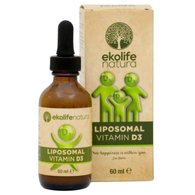 Ekolife Natura Liposomal Vitamin D3 60ml meruňka