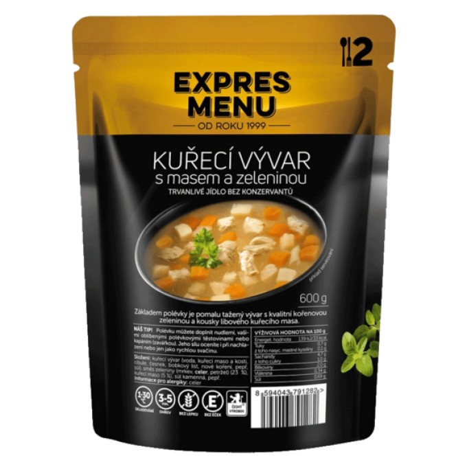 Expres menu Kuřecí vývar se zeleninou 600 g