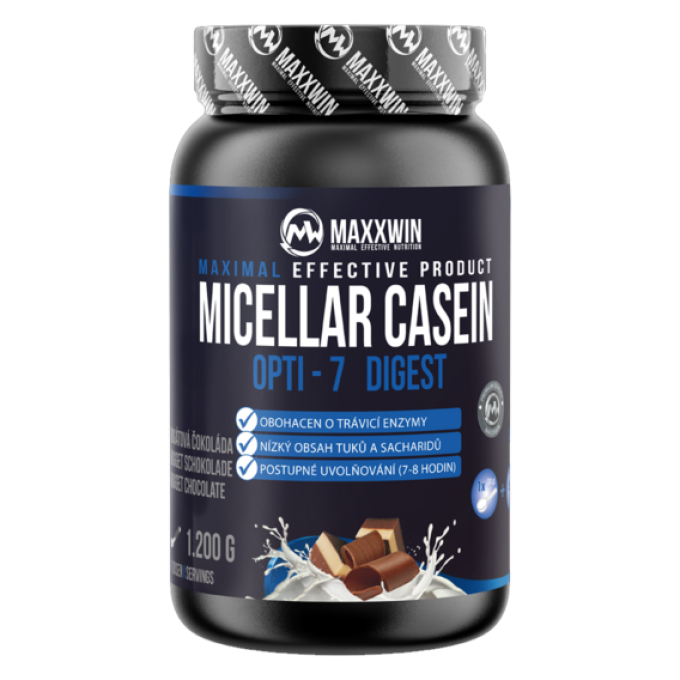 MAXXWIN Micellar Casein Opti-7-DIGGEST 1200 g jahoda, banán