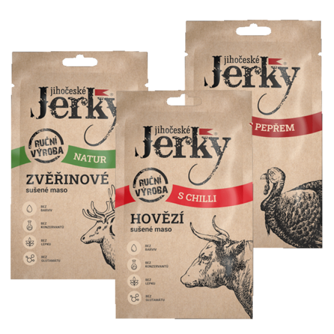 Jihočeské Jerky 20 g zvěřinové s pepřem