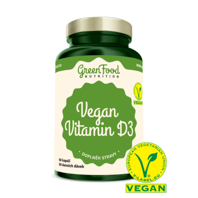 GreenFood Vegan Vitamin D3 60 kapslí