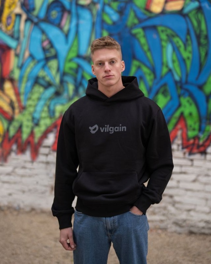 Vilgain Official Logo Hoodie L Černá