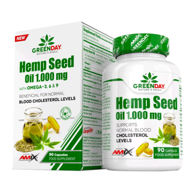 Amix Hemp Seed Oil 1.000mg 60 kapslí