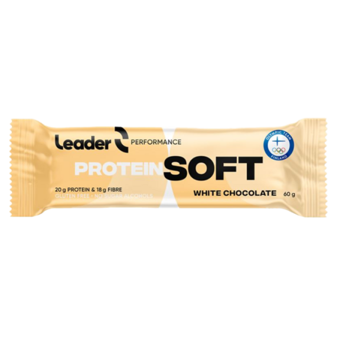 Leader Soft Protein Bar 60 g bílá čokoláda