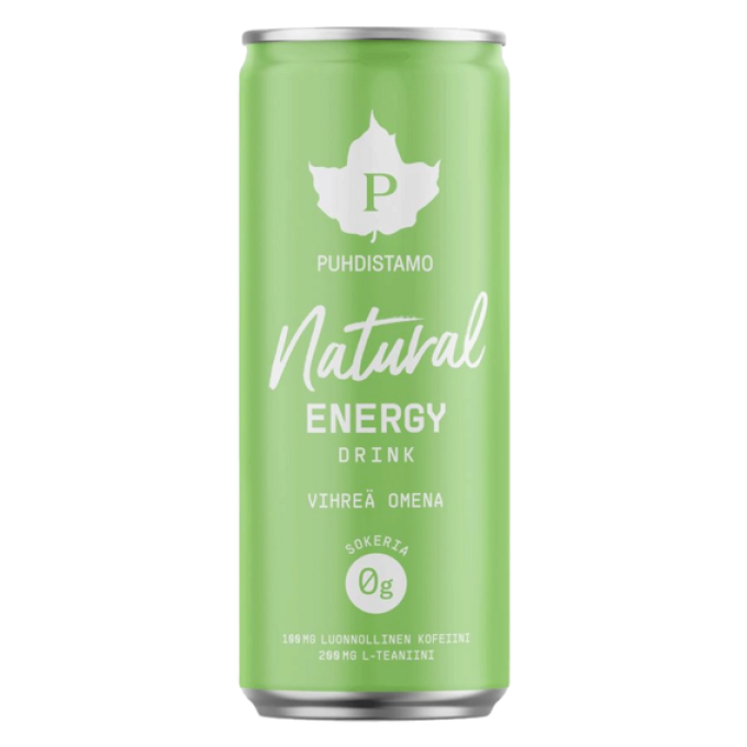 Puhdistamo Natural Energy Drink 330ml zelené jablko