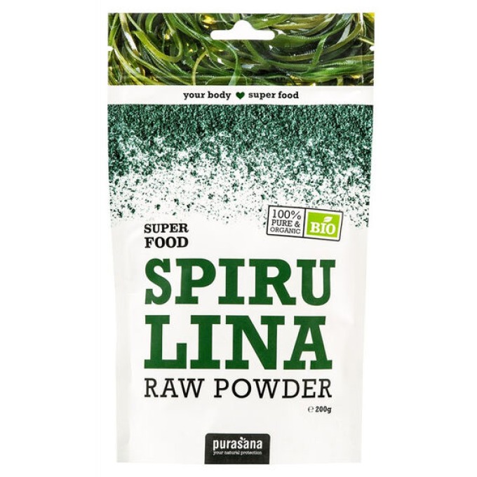 Purasana Spirulina Powder BIO 200 g bez příchutě