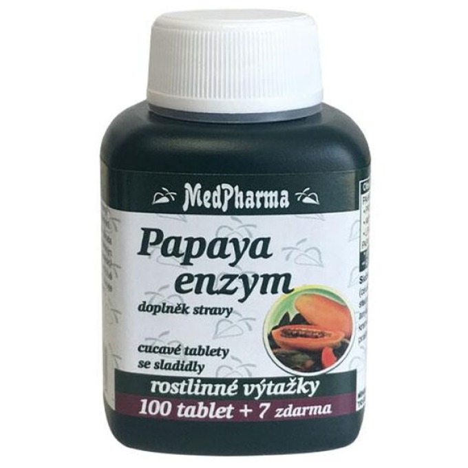 MedPharma Papaya enzym - cucavé pastilky 107 tablet