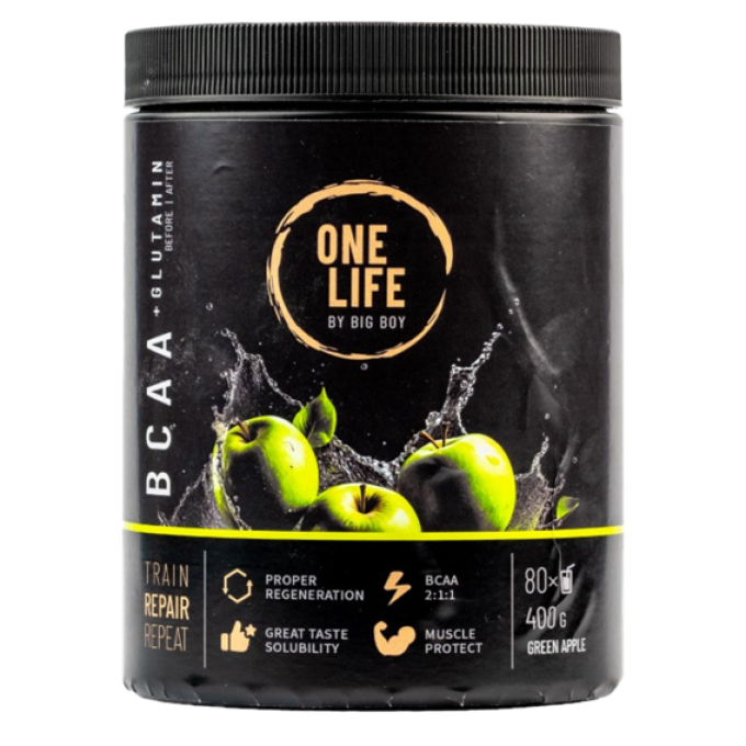 One Life BCAA + Glutamin 400 g modrá malina