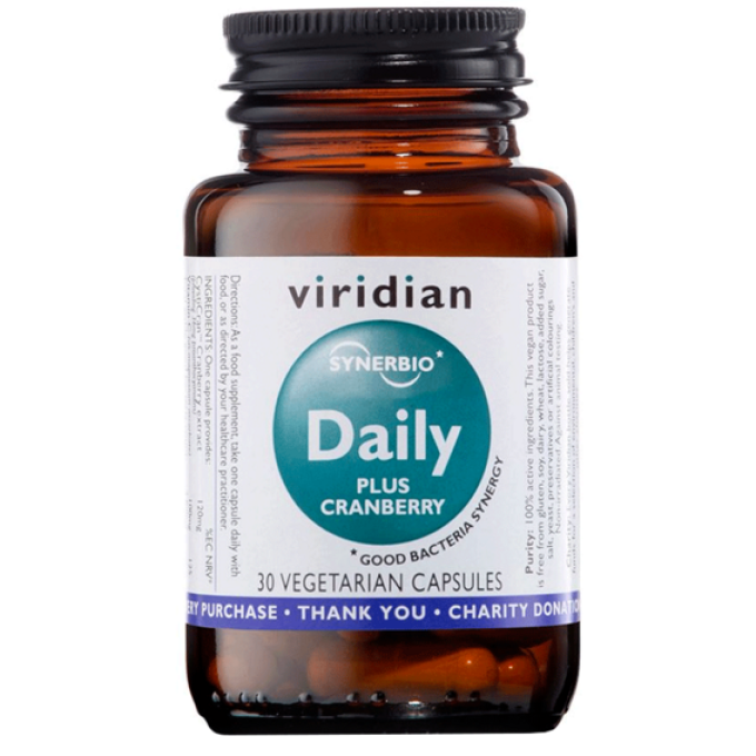 Viridian Synerbio Daily + Cranberry 30 kapslí