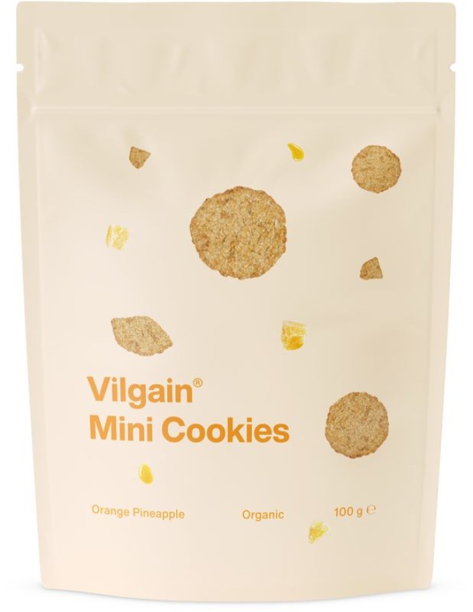 Vilgain Mini Cookies BIO Pomeranč a ananas 100 g