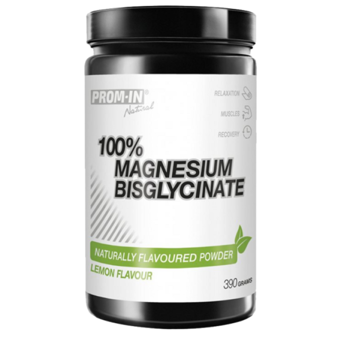 Prom-in 100% Magnesium Bisglycinate 390 g citrón (stevia)