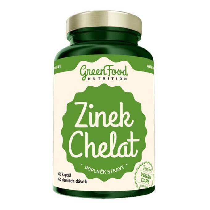 GreenFood Zinek Chelát 60 kapslí