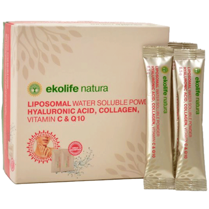 Ekolife Natura Hyaluronic Acid, Collagen, Vitamin C & Q10 97,5 g ananas