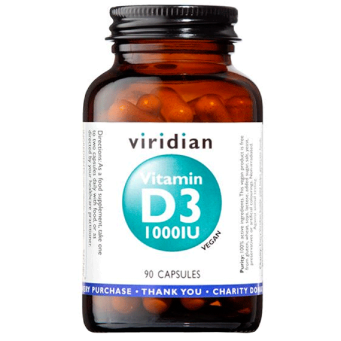 Viridian Vitamin D3 1000IU 90 kapslí