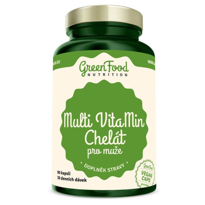 GreenFood Multi VitaMin Chelát pro muže 90 kapslí