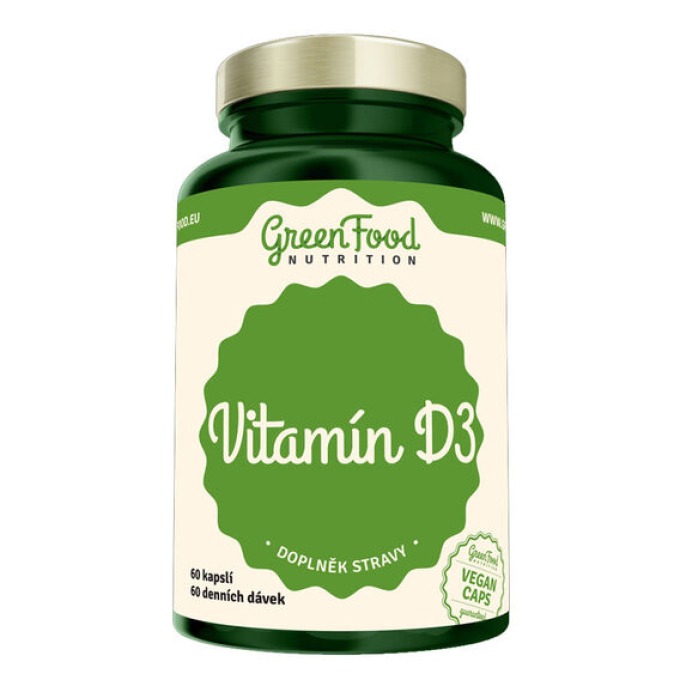 GreenFood Vitamin D3 60 kapslí