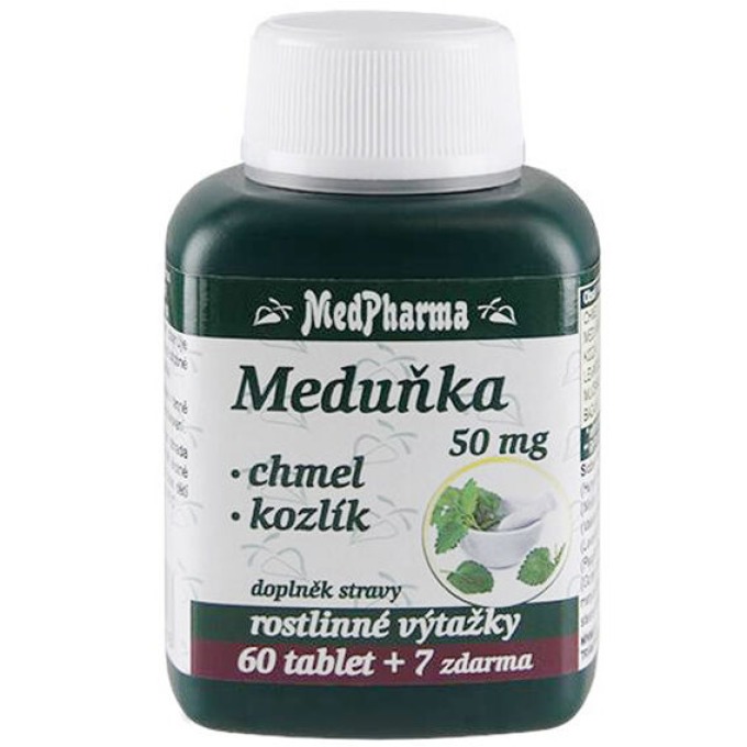 MedPharma Meduňka 50 mg + chmel + kozlík 67 tablet