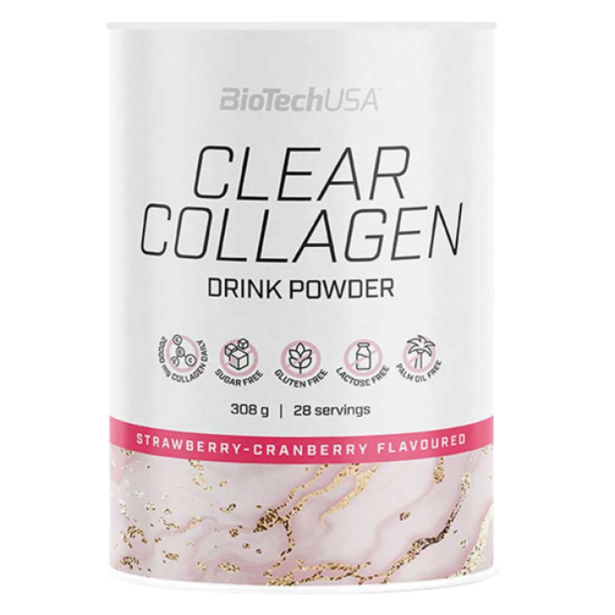 BiotechUSA Clear Collagen 380 g jahoda, brusinka