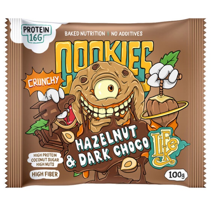 LifeLike Cookies 100 g čokoláda, lískový oříšek