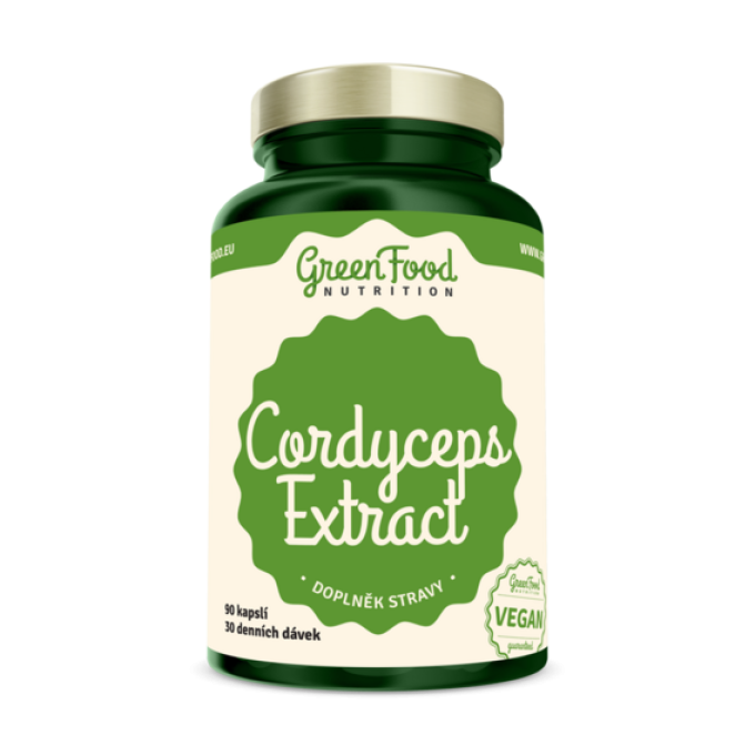 GreenFood Cordyceps extract 90 kapslí