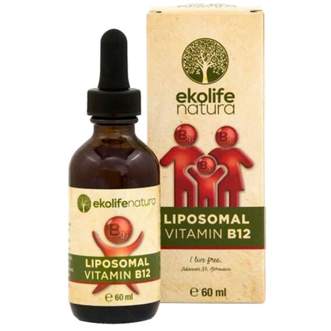 Ekolife Natura Liposomal Vitamin B12 60ml vanilka, meruňka