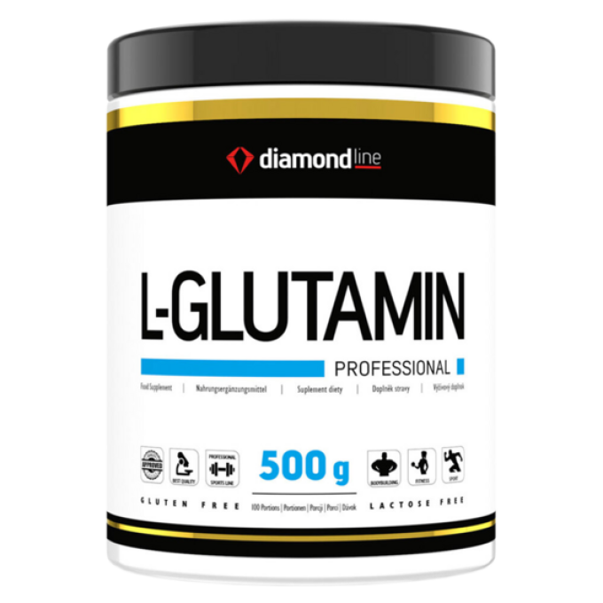 HiTec Diamond line L-Glutamin 500 g bez příchutě