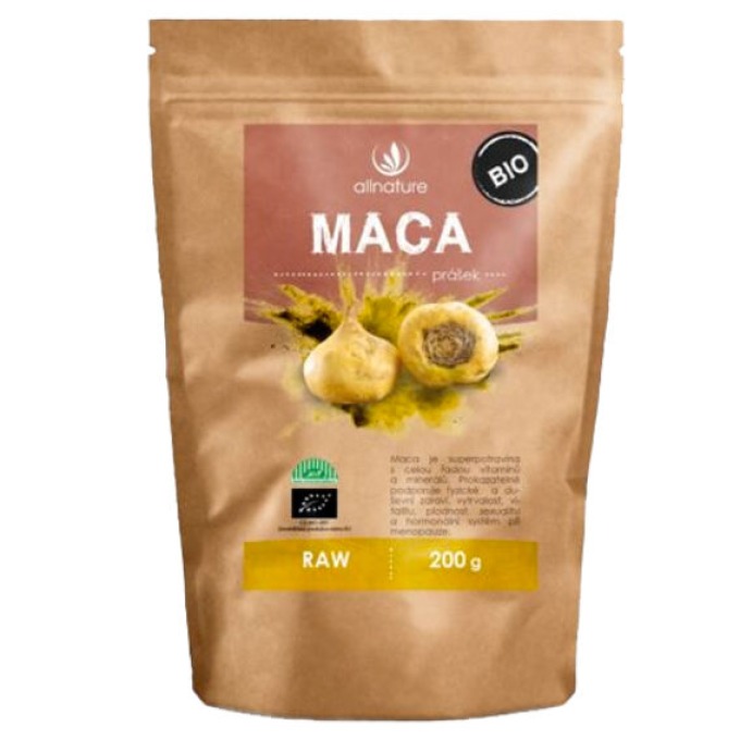 Allnature Maca prášek BIO RAW 200 g bez příchutě