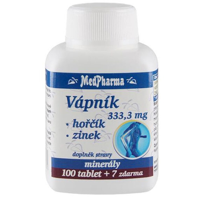 MedPharma Vápník 333,3mg + hořčík + zinek 107 tablet