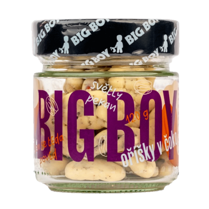 Big Boy Pekan v BIO bílé čokoládě 120 g