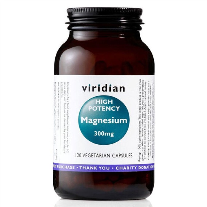 Viridian High potency Magnesium 300mg 120 kapslí