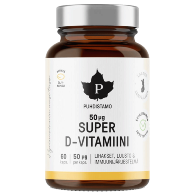 Puhdistamo Super Vitamin D 2000iu 60 kapslí